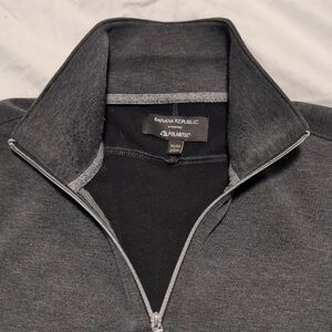 Banana Republic Men's Charcoal Zip-Up Sweater